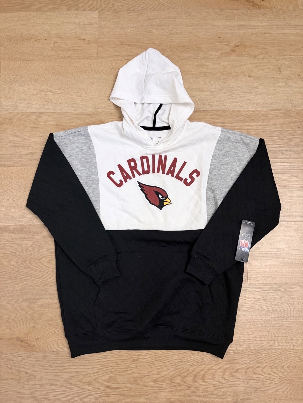 Arizona Cardinals Women’s Quilted Hoodie NFL Team Apparel Size S NWT
